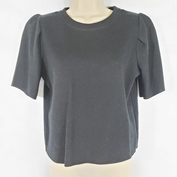 Tops - Karol Basic Black Color Cotton Top